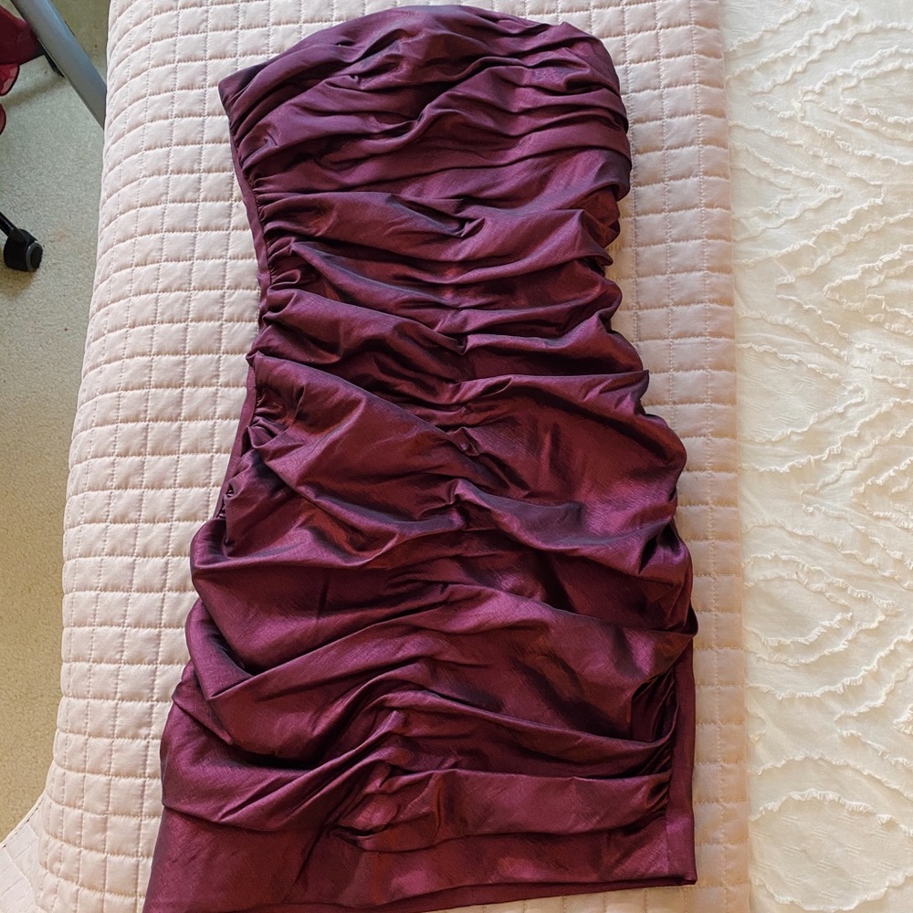 Jessica McClintok ruched mini dress